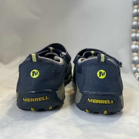 Merrell's ML-B H20 Hiker Sandals Size 7W Textile/Leather Upper Blue/Green - Picture 8 of 11